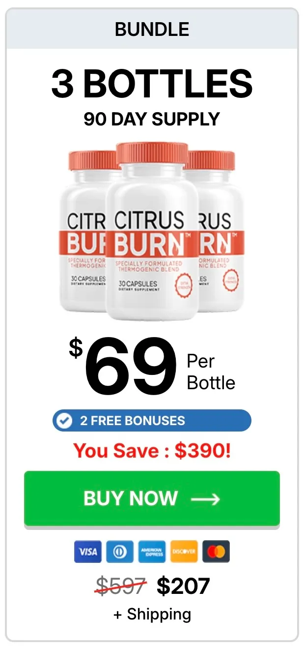 CitrusBurn 3 bottles package